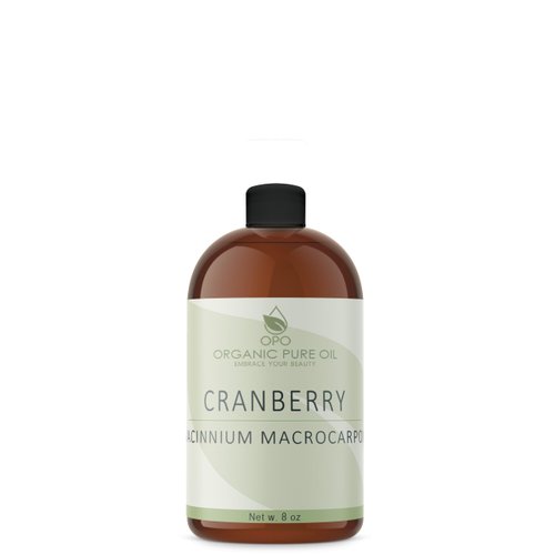 Organic Pure Oil Cranberry Seed Oil (8 fl oz) 100% Pure & Unrefined, Cold Pressed, Raw, Non-GMO for Skin, Hair, Moisturizing & Hydrating