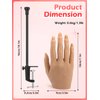 Practice Hand for Acrylic Nails, Soft Silicone Nail Hand Practice Mannequin Hand with Stand Bracket, Realistic Fake Hand for Nail Practice, Flexible Bendable Nail Training Hand for Nail Art (Right)