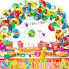 Harrycle 60 Pieces Building Blocks Themed Birthday Party Balloons, Brick Themed Balloons Decorations Building Block Party Latex Balloons Brick Party Balloons for Kids Toddlers Birthday Party Supplies