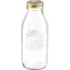 Bormioli Rocco Quattro Stagioni Preserving 1L Round Clear Glass Jug, Flasche 1.0 Liter, Transparent