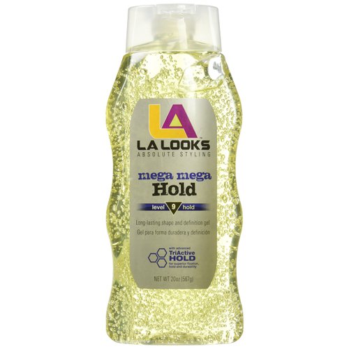 High Ridge Brands Hair Styling Gel, L.A. Looks Mega Mega Hold Level 9, 20 Fluid Ounce