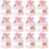 Big Dot of Happiness Sweet 16 - Square Favor Gift Boxes - 16th Birthday Party Bow Boxes - Set of 12