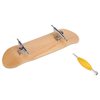 Oumefar 1Pc Maple Wooden Alloy Fingerboard Finger Skateboards with Box Skateboard Toys Reduce Pressure Kids Gifts Desk Decor(Black) Nonridingtoyvehicle Trucks Pro