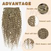 Hyssiet 16 Inch Curly Human Hair Clip in Extensions 7pcs with 16 Clips Healthy Wavy Clip Hair Extensions Real Human Hair 120g Light Brown Highlighted Bleach Blonde Soft Thick Curly Hair Extensions