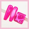 MIZHSE Quick Dry Nail Polish, Hot Pink Nail Polish Non Gel Air Drying Fast, 15 ml Regular Nail Polish Glossy Finish Rose Red Nail Lacquer Full Coverage Nail Art Manicure DIY Home