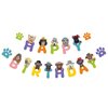 GOTPASS Dog Themed Banner Dog Faces Claws Party Banner Dog Theme Party Bunting Decoration Puppy Birthday Baby Shower Party Supplies