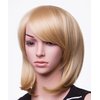 SWACC 11” Women Short Straight Synthetic Bob Wig Candy color Cosplay Wig Anime Costume hairpiece for Party with Wig Cap (Beige Blonde-08)