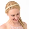 DIGUAN Headband Synthetic Hair Plaited Headband Braid Braided Without Teeth Hair Band Accessories for Women Girl Wide 0.6 Inch (Honey Blonde)