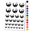 Floating Sea Otter Temporary Tattoo Water Resistant Fake Body Art Set Collection - Black (One Sheet)