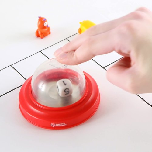 Learning Resources Dice Poppers - 2 Pieces, Ages 3+ Board Game Accessory, Dice Game, Dice Popper for Trivia Nights, Math Games for Kids