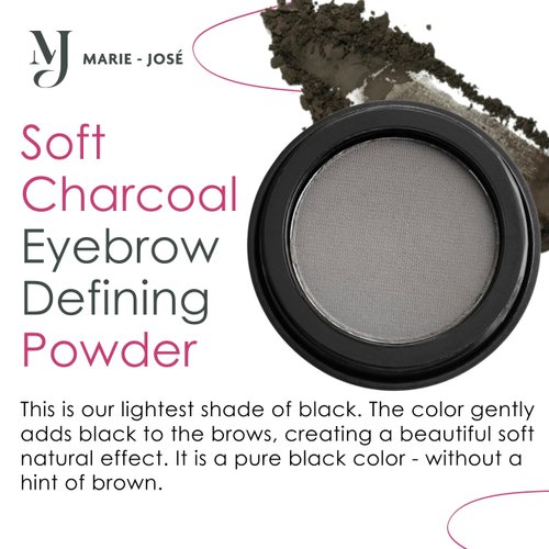 Soft Charcoal Eyebrow Powder - Effortless All-Day Brow Powder Beauty - Eyebrow Color by Marie-José & Co