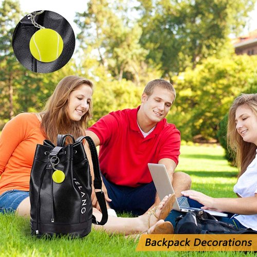 iMagitek 15 Pack Tennis Ball Keychains for Kids Party Favors Supplies, School Carnival Prizes, Party Bag Gift Fillers, Tennis Ball Stress Relieve Ball