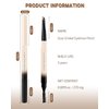 Retractable Eyebrow Definer Pencil with Spoolie, Dark Brown, Waterproof Long Lasting Brow Pencil, Soft Textured, Angled Tip Applicator for Natural-Looking Brows, Eyebrow Filler Pen Makeup for Women-01