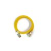 EZ-Fluid 18" S.S Corrugated Yellow Epoxy Coated 3/4"MIP x 3/4"FIP(5/8"OD)Gas Flex,Flexible Natural Gas Connector Hose Supply Line For Gas Pipe,Hot Water Heater,Range,Dryer,Stove,Grill (1) (1, 18-inch)