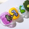 1 Sheet Dinosaur Nail Stickers 5D Dinosaur Heart Nail Art Decals Self-Adhesive Embossed Animals Nail Stickers Cute Nail Art Supplies Cartoon Dinosaur Nail Accessories for Women DIY Manicure Decoration