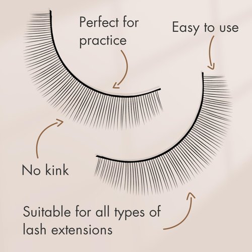 Embagol 100 Pairs Practice Lashes Kit for Eyelash Extensions Training Strips Training Lashes for Lash Mannequin Head Lash Extension Supplies Beginner Friendly