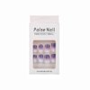 Rilafuvu Square Press on Nails Short Fake Nails Purple Gradient Glue on Nails Glitter Acrylic Nails Glossy False Nails Press on Nails for Women and Girls 24Pcs