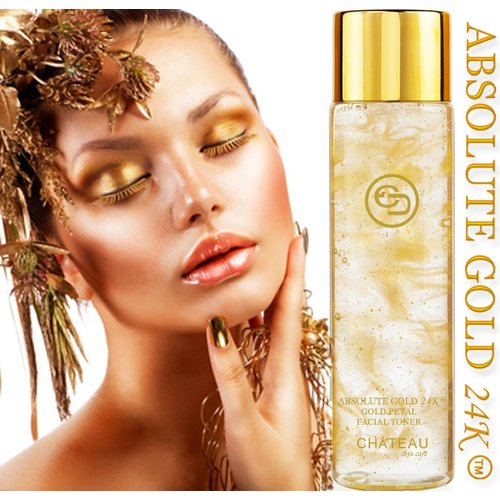 Absolute Gold 24K Gold Petal Facial Toner - 24 Karat Gold/Collagen. for All Skin Types. 3.33 Fl.oz - 100 ml.