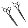 VXKOCZS Professional Hair Scissors Set include Barber Scissors and Thinning Shears,hair cutting scissors, ergonomic blades, hair cutting shears for men, women, children and pets (2 PCS)
