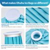 Ice Pack for Injuries Reusable: Ohuhu 3 Packs Ice Cold Packs Ice Bag Hot Water Hot & Cold Therapy Pain Relief for Knee Leg Injury No-Leak Breathable Waterproof Ice Bags 3 Sizes 6"/9"/11", Light Blue