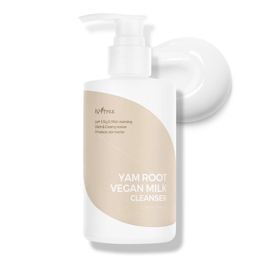 ISNTREE Yam Root Vegan Milk Cleanser 220ml, 7.43 fl.oz | Rich & Creamy Texture | Hydrating & Mild | Korean Skincare