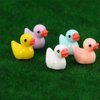 5pcs Mini Resin Ducks Miniature Ducks,Duckling Miniature Ornament Tiny Ducks Figures for Slime Charms DIY Craft Fairy Garden Decoration Dollhouse Accessories(Yellow)