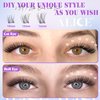 ALICE Natural Lash Extension Kit Lash Clusters Kit Wispy Cluster Eyelash Extension Kit with 135pcs Clear Band C Curl 10-14mm Eyelash Clusters Lash Glue Bond and Seal