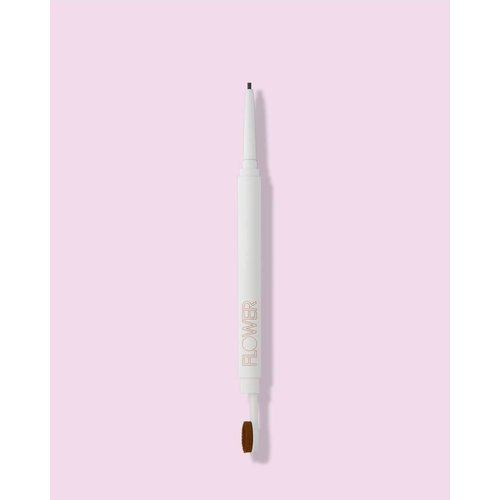 FLOWER BEAUTY By Drew Barrymore Microbrow Eyebrow Pencil - Skinny + Precise Lines - Hair-Like + Natural Finish - Built-In Brush - Espresso