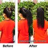 Curly Human Hair Strap Ponytail Extensions, 100% Unprocessed Brazilian Hair Wrap Around Ponytails, Magic Paste with Comb Clip in Kinky Curly Pony Tail (24", Curly Hair)