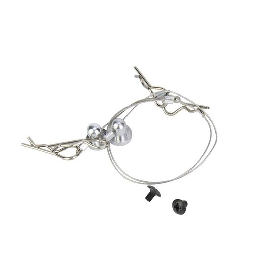 V GEBY Car Body Shell Clip Pins, Shell Body Clip Rope Car Shell Clips for 1/10 RC Car(Silver)