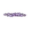 Faship Violet Purple Premium Rhinestone Crystal Floral Small Hair Barrette Clip