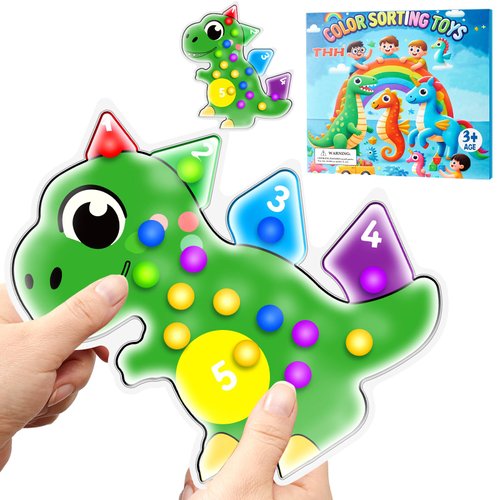 Color Sorting Toys Sensory Toys, Fine Motor Skills Game for Toddlers, Color Matching Toys Autism Toys Preschool Learning Activities Calm Down Montessori Toys Gifts for Boys Girls Kids Ages 3 4 5