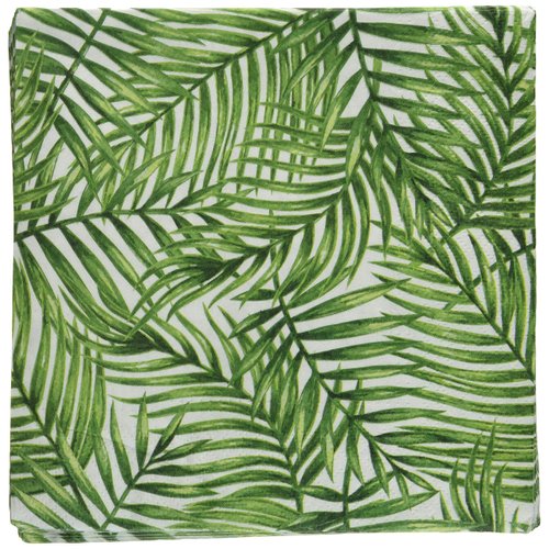 Luncheon Floral Napkins 40pcs 13"x13" | Decorative Napkins Tropical Green Palm Leaves
