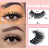 SHEKA False Eyelashes Long Faux Mink Eyelashes Fluffy with Eyeliner Eyelash Glue Fake Eyelashes Natural Pack 14-23MM 5 Pairs (Extra Long Round)