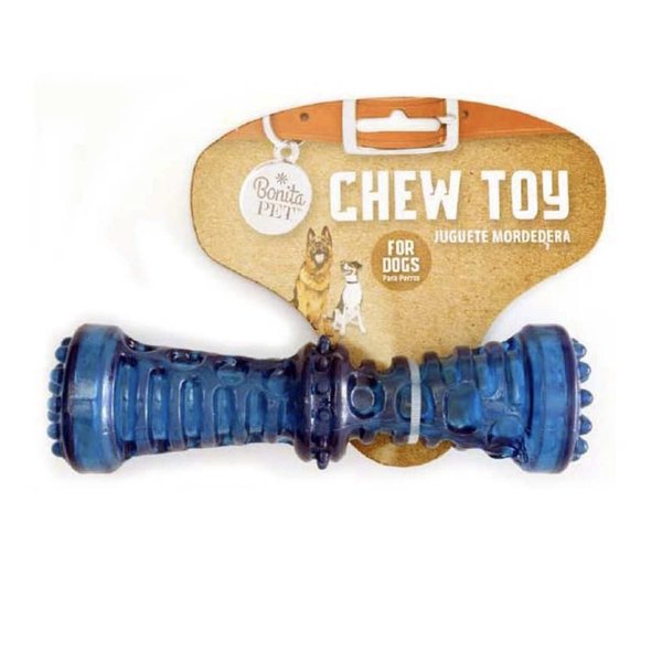 Bonita Pet Dog Chew Toy - for Aggressive Chewer Indestructible Interactive Boredom Training Promotes Dental Health & Clean Teeth Relieves Anxiety Stress Blue Stick