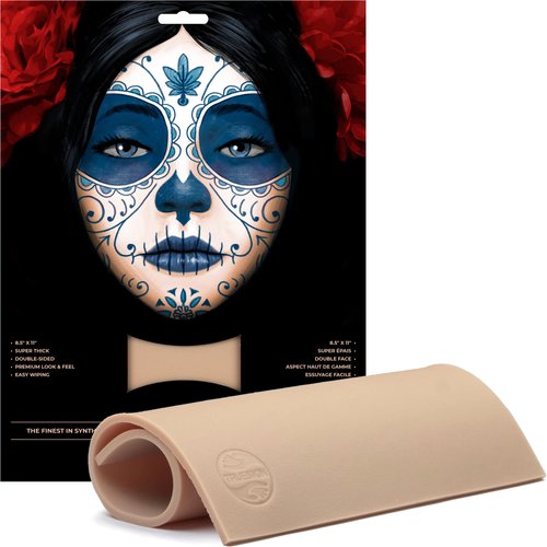 TrueSkin Platinum Silicone Tattoo Practice Skin - 8.5" x 11" LeatherFlex - Double Sided - Super Thick (4-5mm) - Trade Show Quality - Fake Skin for Tattooing - Microblading Tattoo Skin