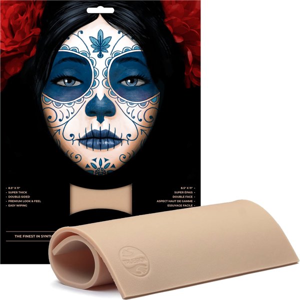 TrueSkin Platinum Silicone Tattoo Practice Skin - 8.5" x 11" LeatherFlex - Double Sided - Super Thick (4-5mm) - Trade Show Quality - Fake Skin for Tattooing - Microblading Tattoo Skin