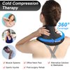 ComfiTECH Gel Ice Pack Wrap for Neck and Cervical, Reusable Cold Compress for Sports Injuries, Swelling, Medium, Black