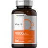 Horbäach Vitamin D3 10000 IU | 500 Softgels | Non-GMO, Gluten Free Supplement | Value Size | 250mcg | High Potency Formula