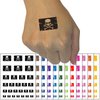 Skull and Crossbones Tattered Pirate Flag Jolly Roger Temporary Tattoo Water Resistant Fake Body Art Set Collection - Black (One Sheet)