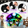 Deekin 60 Pcs Pirate Scratch Mask Craft Kit Rainbow Masks Pirate Scratch Crafts Gift Set Pirate Party Accessories Pirate Scratch Party Favors Art Pirate Party Decorations