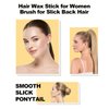 Slick Back Hair Brush, Hair Wax Stick 4Packs - Taming Flyaways & Edge Control - Hair Styling Products Accessories Stuff for Teenl Girl, Women & Kids