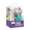 Philips AVENT Soothie Snuggle Pacifier Holder with Detachable Pacifier, 0m+, Elephant, SCF347/03- 1 Count (Pack of 1)