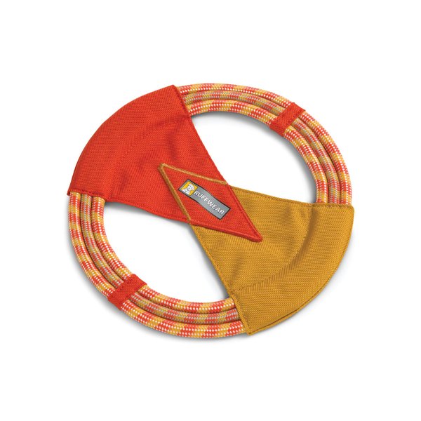 Ruffwear, Pacific Ring Dog Toy, Interactive Fetch and Tug Toy for Playing and Training, Sockeye Red