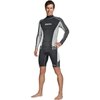 Mares Long Sleeve Trilastic Rash Guard, Black Grey, Medium