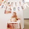 Groovy Photo Banner First Birthday Baby Photo Banner Monthly Milestone Photo Banner for Groovy One Party Decorations
