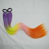 CliCling 4 Colors Braiding Ponytail Hair Extensions Mix Hair Tinsel,Colorful Braided Ponytail Extension with Hair Tie