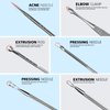 Teenitor 7 in 1 Pimple Popper Tool Kit Blackhead Remover Extractor Tool Kit, Blackhead Extractor and Pimple Tool Safe Treatment Zit Popper Acne Kit Black Head Extractions Tool Comedone Extractor