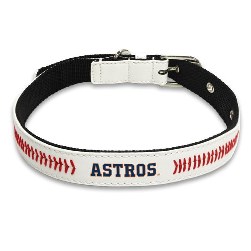 MLB Dog Collar Houston Astros New Signature PRO PVC-Leather Premium Pet Collars Extra Tough & Durable! Super Stylish! Size: Medium Adjustable 16-20" Length x 1" Width
