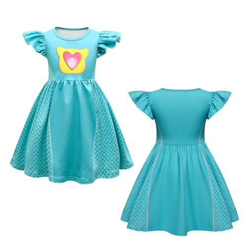 SHELOVESIT Girls Superhero Cosplay Costume Kitties Dress Movie Character Cat Dress Up Outfits - 110cm/4T-5T - Blue